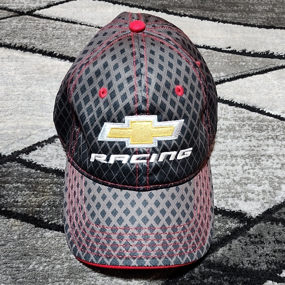 VINTAGE CHEVY RACING EMBROIDERED BOW-TIE DIAMOND CRUISIN-SPORTS CAP HAT